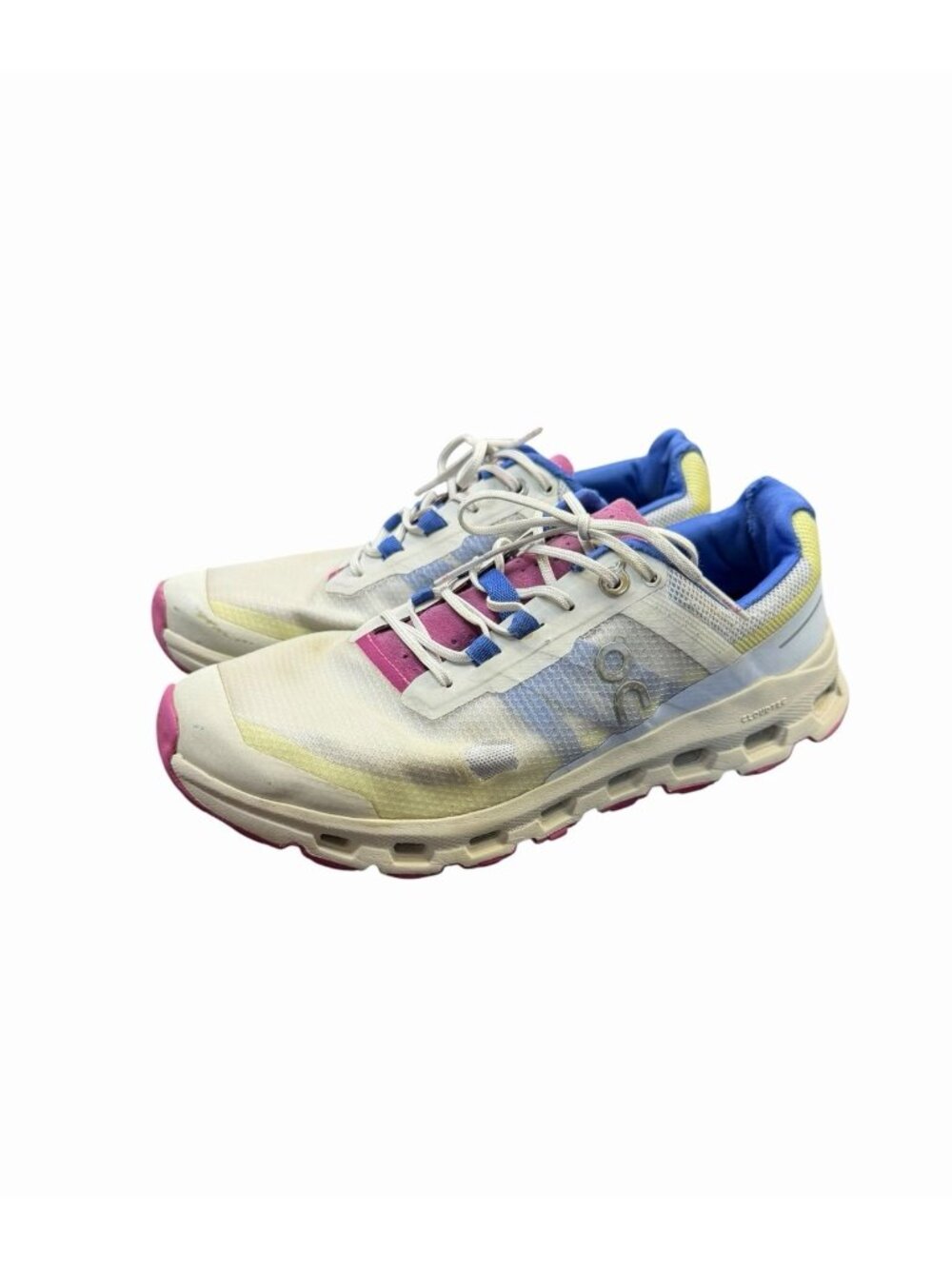 On Cloud 5 Women’s Running Shoes White Pink Blue CloudTec Sneakers Size 7 (6.5)
